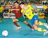 Indoor football action